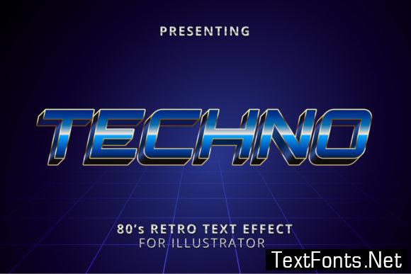 80s Text Effects for Illustrator