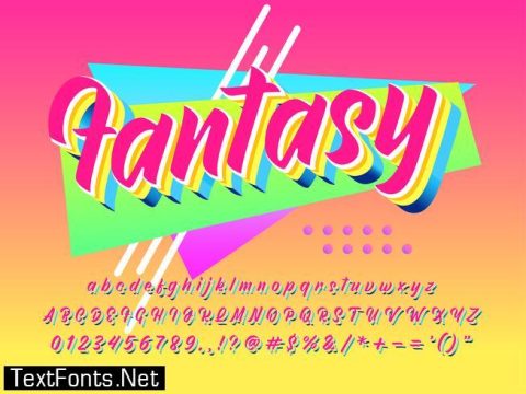 90s Fantasy Futuristic Font Effect