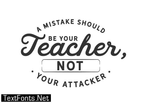 Download A Mistake Should Be Your Teacher Typography Graphic Templates 5046205