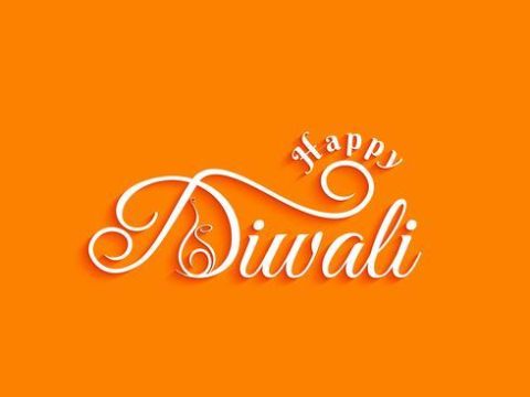 Abstract Happy Diwali text design background