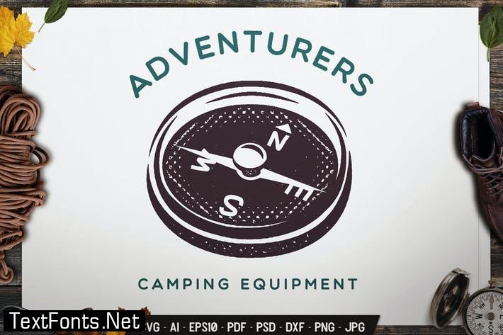 Adventurers Logo Badge Vector Travel Retro Graphic