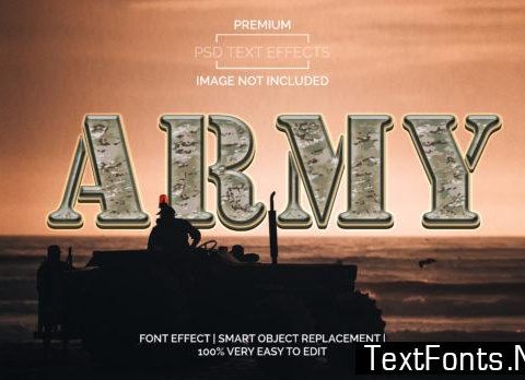 Army Text Effects Style Premium