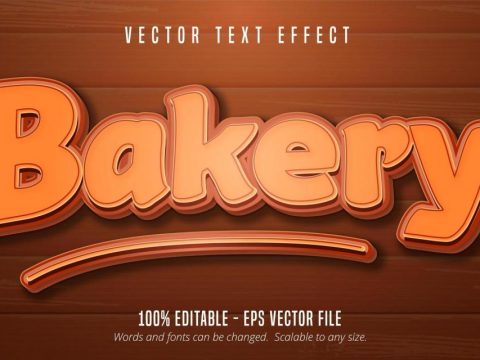 Bakery text pastry style