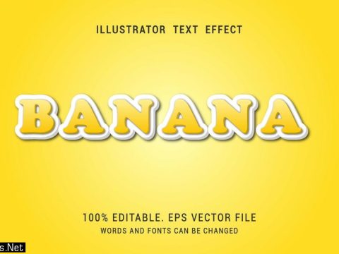 Banana Yellow Text Effect