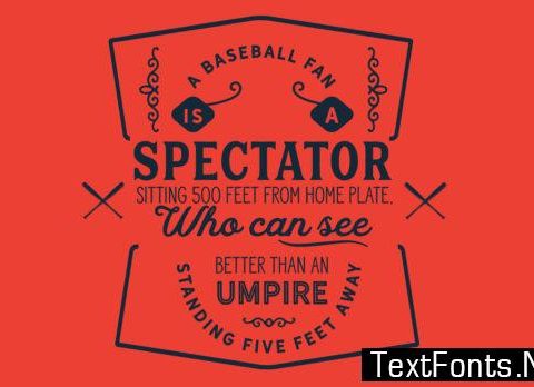 Baseball Fan is a Spectator - Typography Graphic Templates