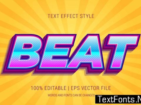 Beat Text Effect Style