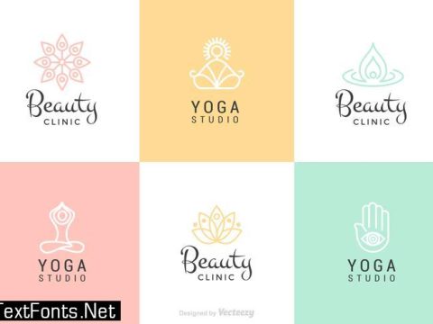 Beauty And Yoga Vector Logo Set 149667