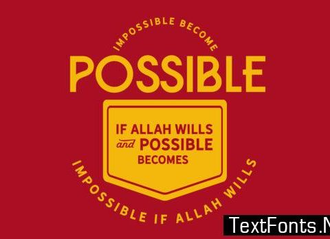 Becomes Impossible if Allah Wills - Typography Graphic Templates