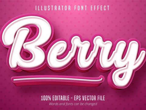 Berry text effect