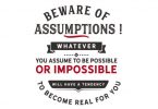 Beware of Assumptions - Typography Graphic Templates