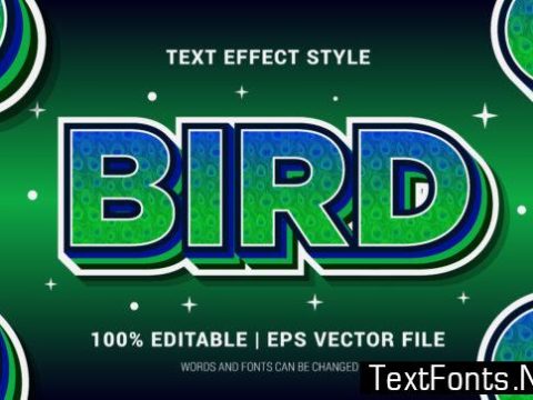 Bird Text Effect Style