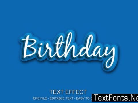 Birthday Text Effect Style