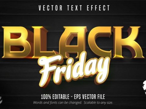 Black Friday sale banner text effect