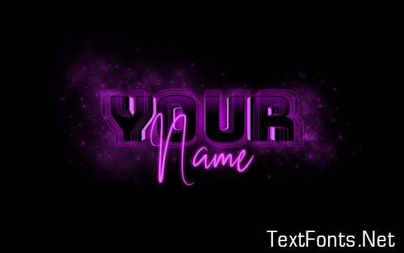 Black Pink Text Effect in 3D Style