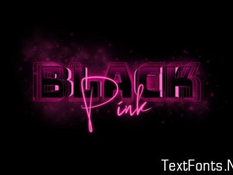 Black Pink Text Effect in 3D Style