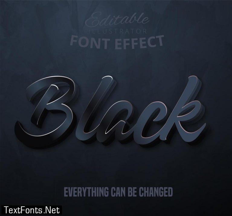 Black text font effect 692635