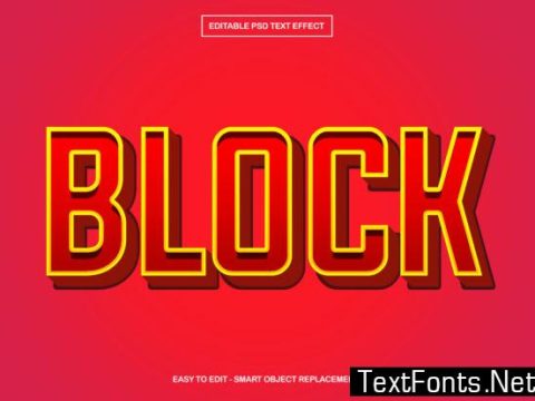 Block Text Effect