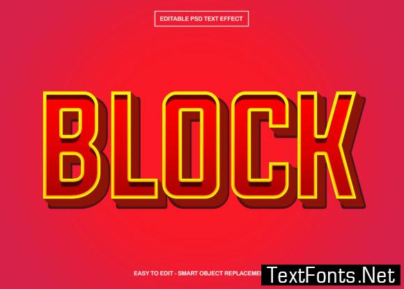 Block Text Effect