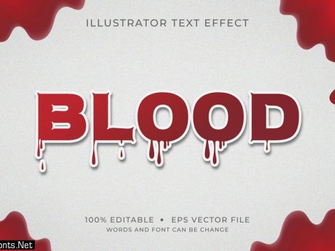 Blood Font Text Effect