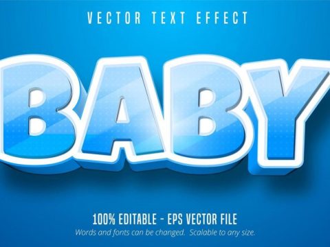 Blue baby text