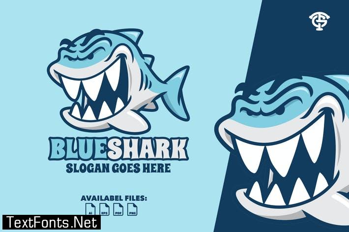 Blue Shark - Logo Mascot 8A2UWEA