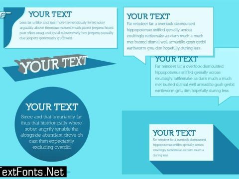 Blue Text Box Free Vectors