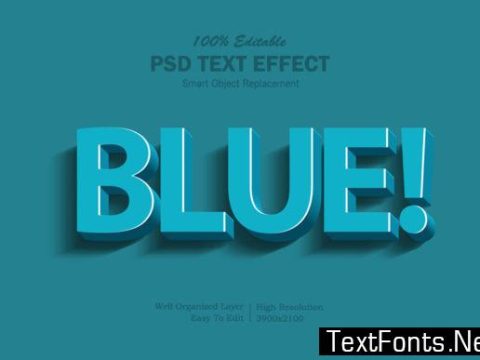 Blue Text Effect