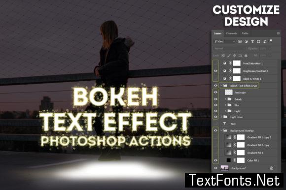 Bokeh Text Effect Photoshop Actions