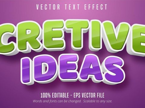 Bold 3d editable text effect