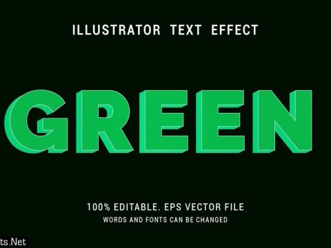 Bold Green Text Effect Design