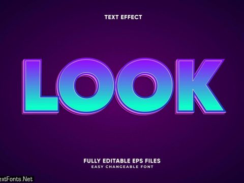 Bold purple and green gradient text effect