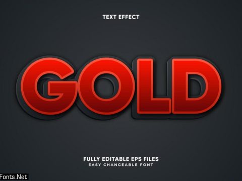 Bold red text effect