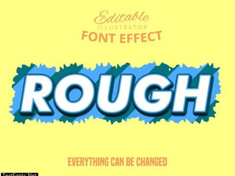 Bold rough font effect