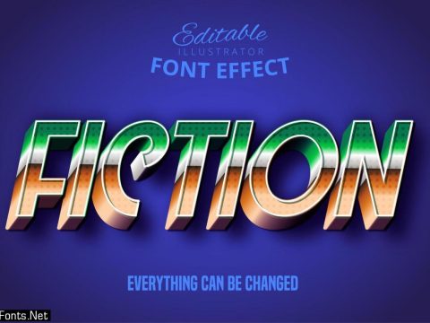 Bold Script Retro Text Font Effect