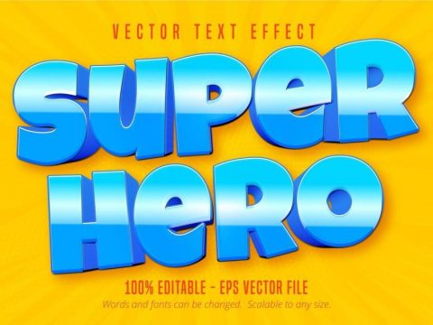 Bold Super hero text