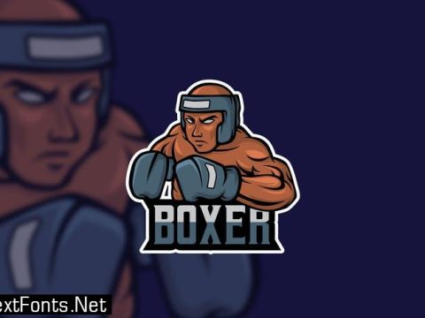 Boxer - AI and PSD Esport Logo Template