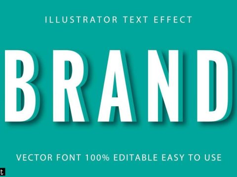 Brand White, Teal Text Effect