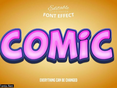 Bright Pink Comic Text Effect