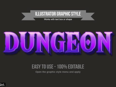 Bright purple gaming uppercase text effect