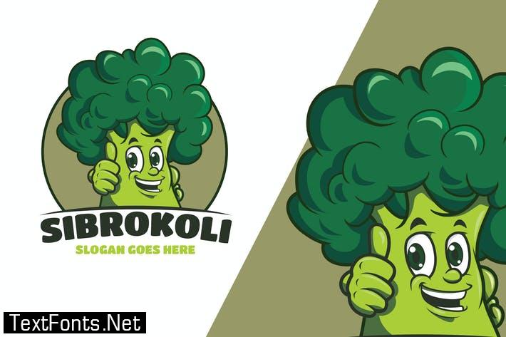 Broccoli Mascot Logo Template