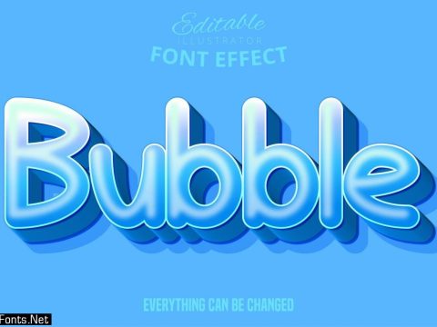 Bubble Text, Editable Font Effect