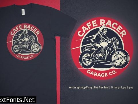 cafe racer motorcycle badge logo