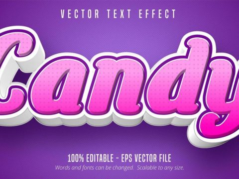 Candy pink italic text effect