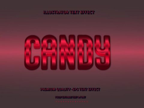 Candy Red Editable Text Effect