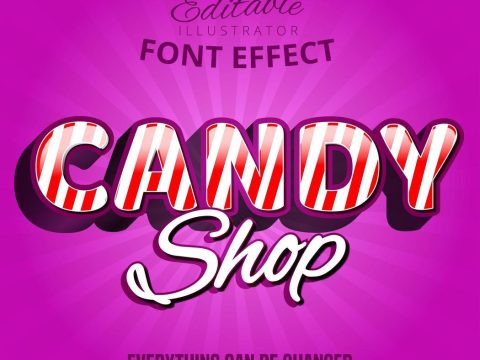 Candy shop text,