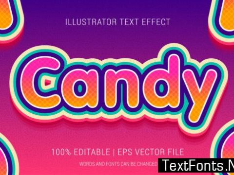 Candy Text Effect Style