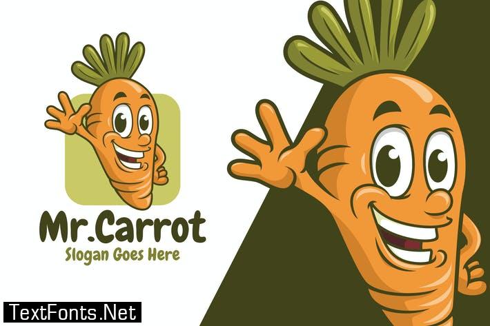 Carrot Mascot Logo Template 8C9DFH7