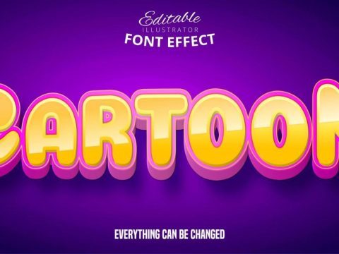 Cartoon Orange Pink Text Effect 932108