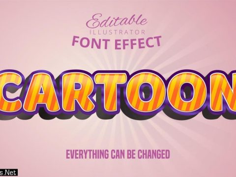 Cartoon striped text effect