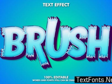 Cartoon Text Effect - Brush